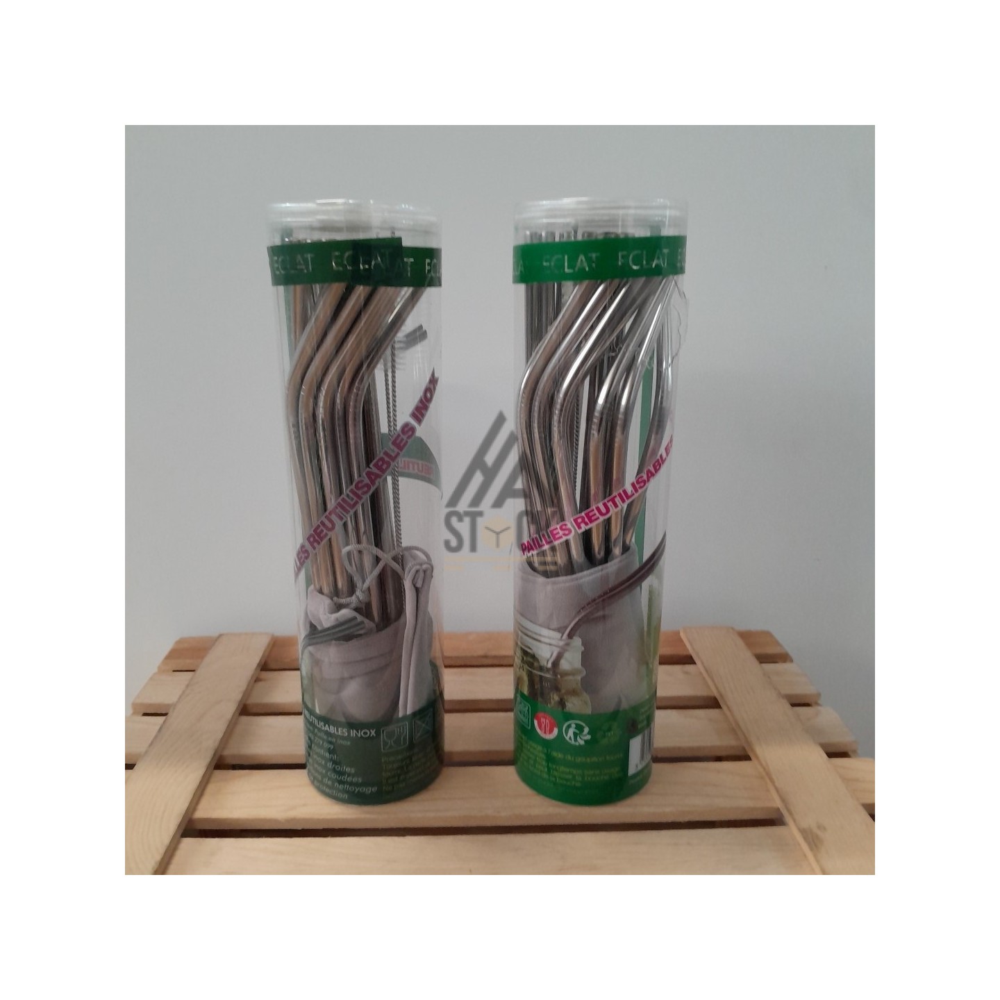 Coffret paille inox - 50 paquets