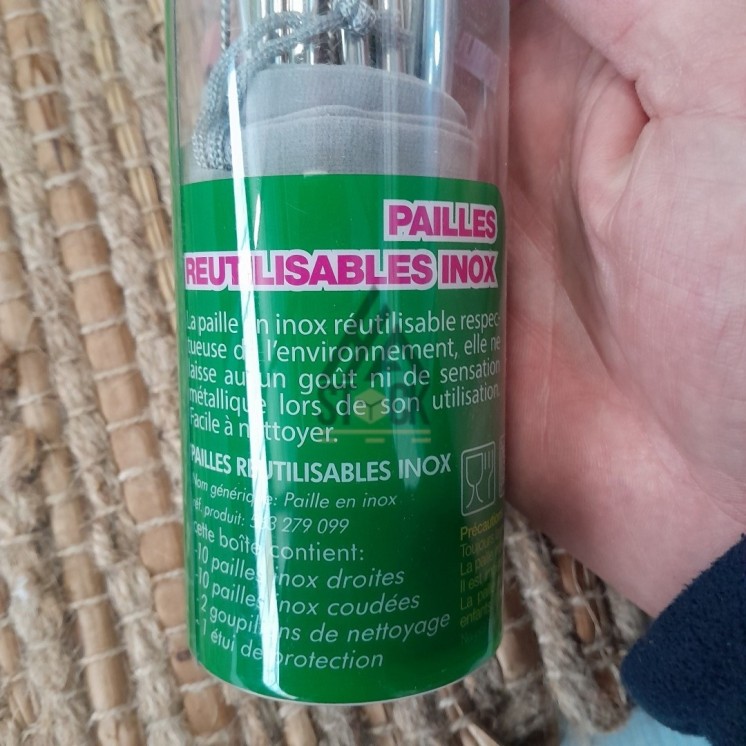 Coffret paille inox - 50 paquets