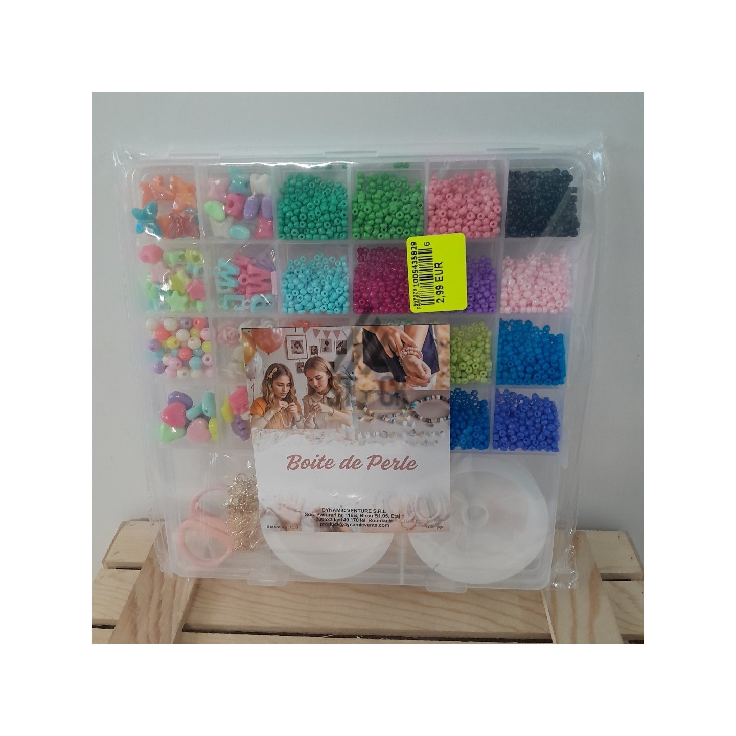 Boite de perles - 23 pièces