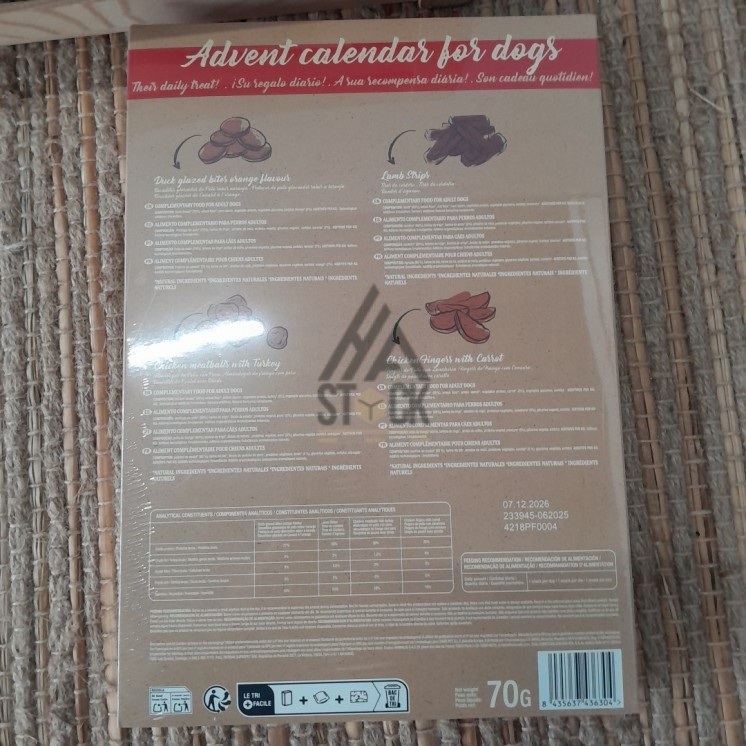 Calendrier de l'avent pour chien - 70 pièces