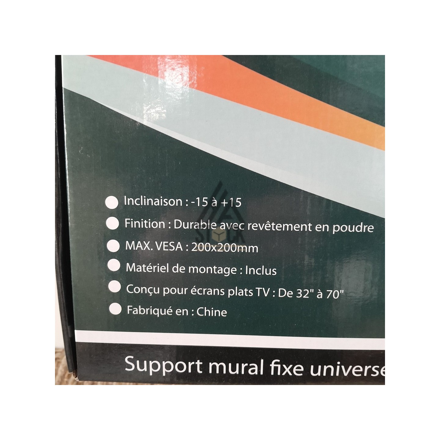 Support mural fixe universel TV - 8 pièces