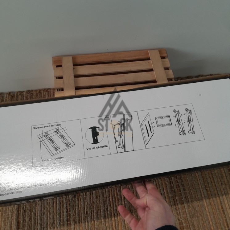 Support mural fixe universel TV - 8 pièces