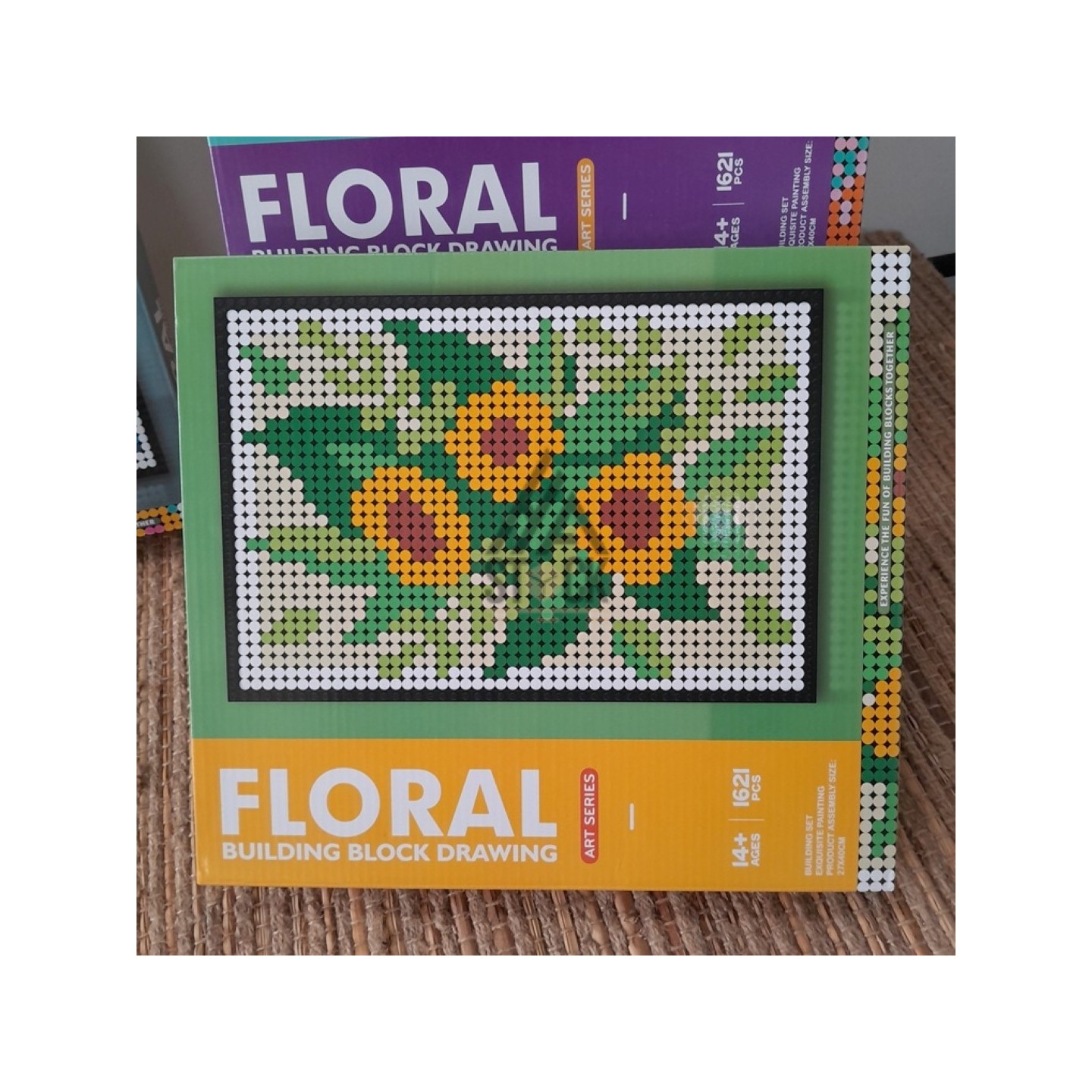 FLORAL BUILDING BLOCK DRAWING - 17 pièces