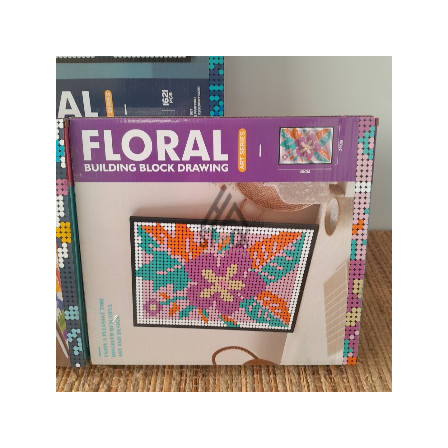 FLORAL BUILDING BLOCK DRAWING - 17 pièces