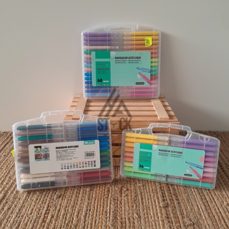 Boite de marqueur acrylique - 15 pièces