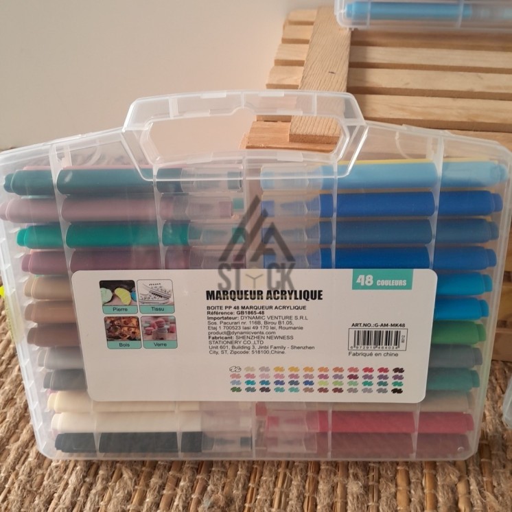Boite de marqueur acrylique - 15 pièces