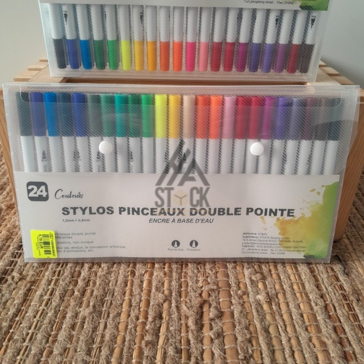 Coffret stylo pinceaux double pointe - 16 pièces