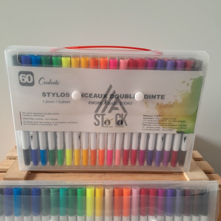 Coffret stylo pinceaux double pointe - 16 pièces