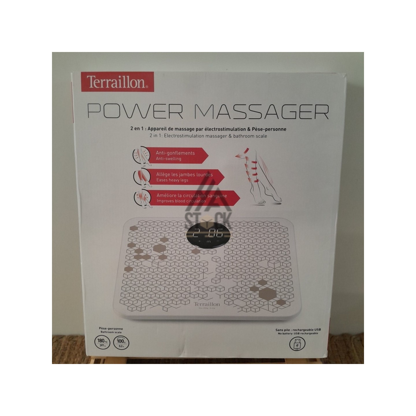 Pèse-personne & appareil de massage - 4 pièces