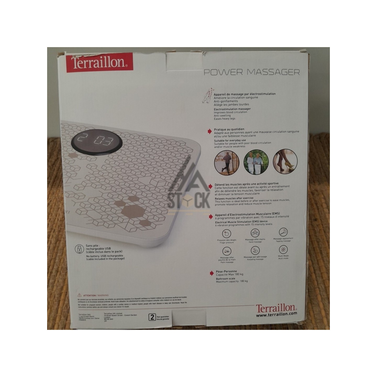 Pèse-personne & appareil de massage - 4 pièces