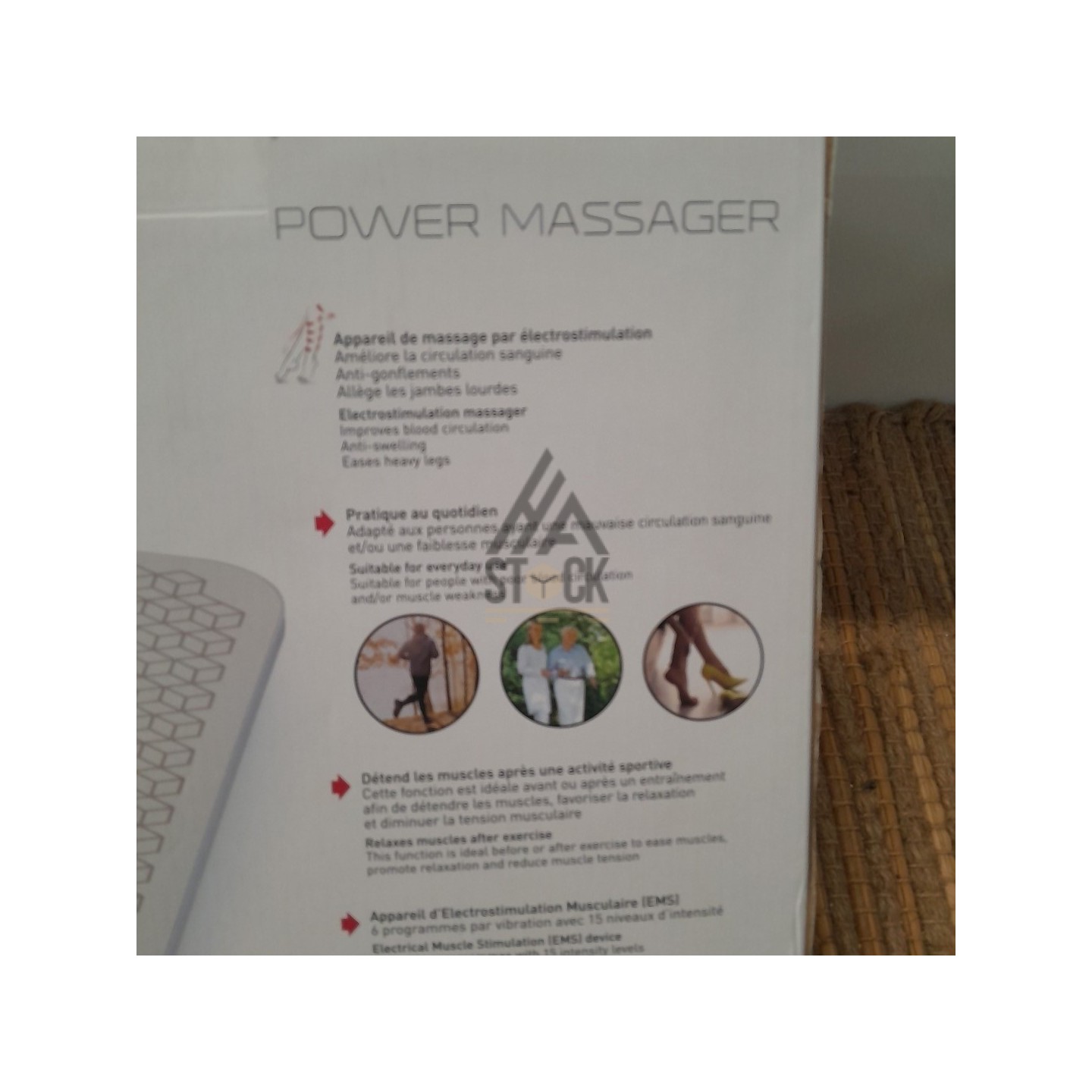 Pèse-personne & appareil de massage - 4 pièces