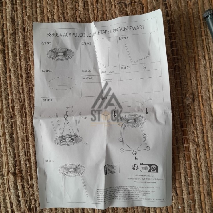 Table basse en verre CASA - 4 pièces