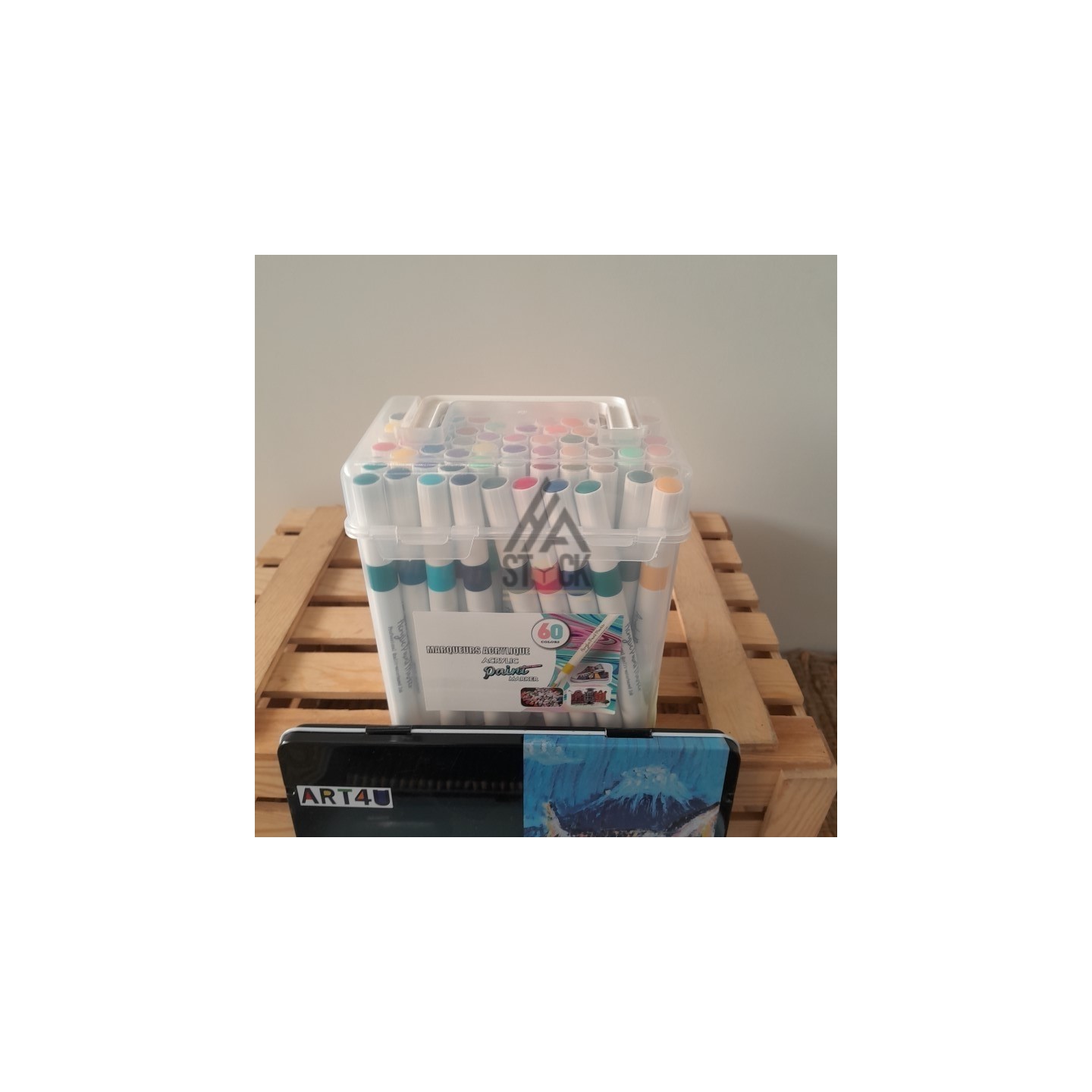 boîte de feutres et crayons de couleurs - 30 boîtes