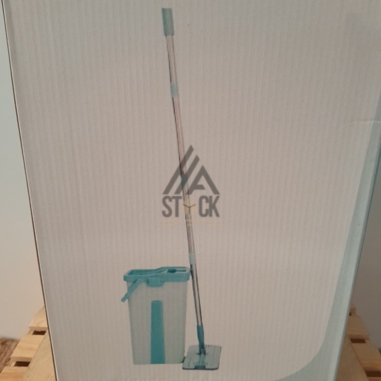 Kit balai serpillère et seau essoreur - 9 pièces