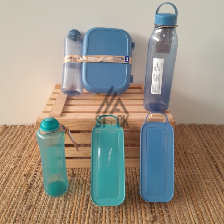 Boite en plastique & Gourde - SISTEMA - 110 pièces