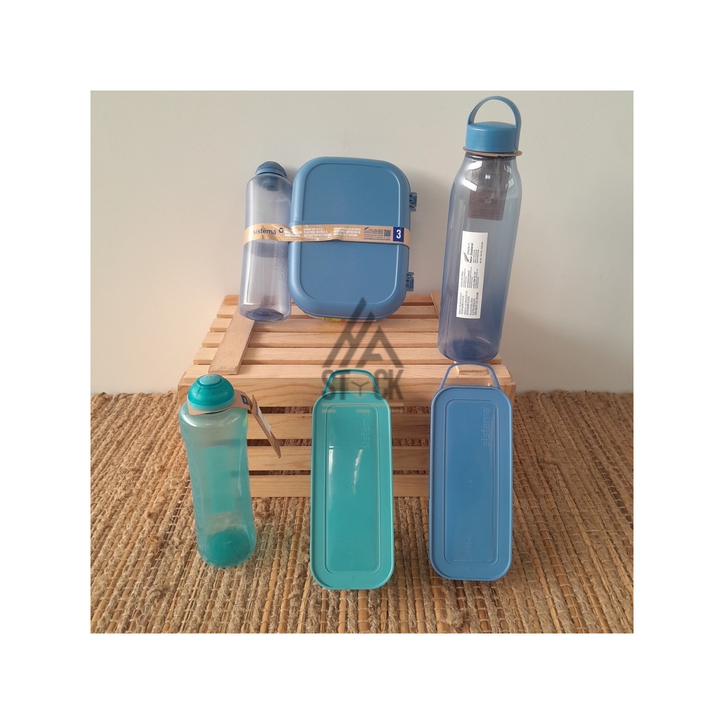 Boite en plastique & Gourde - SISTEMA - 110 pièces