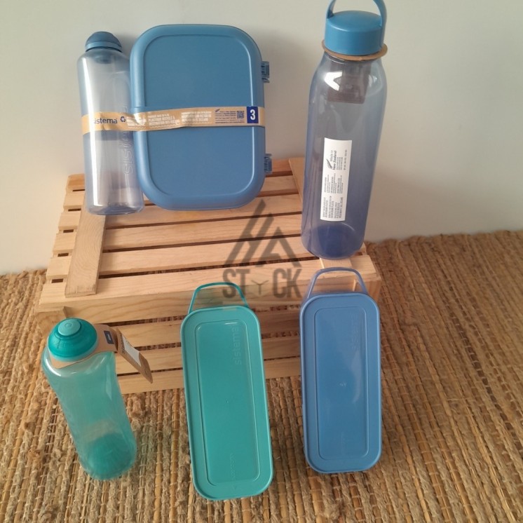 Boite en plastique & Gourde - SISTEMA - 110 pièces