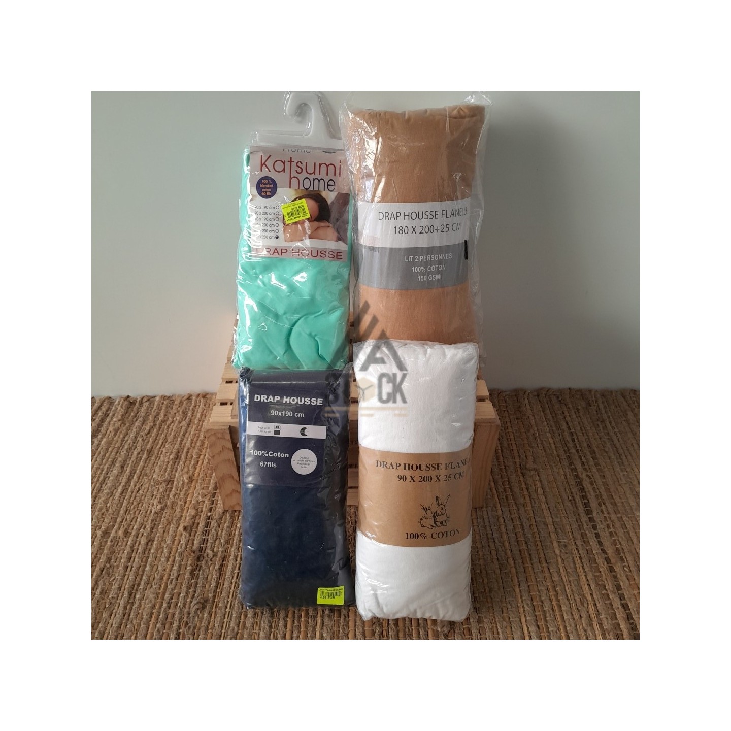 Drap housse - 25 pièces