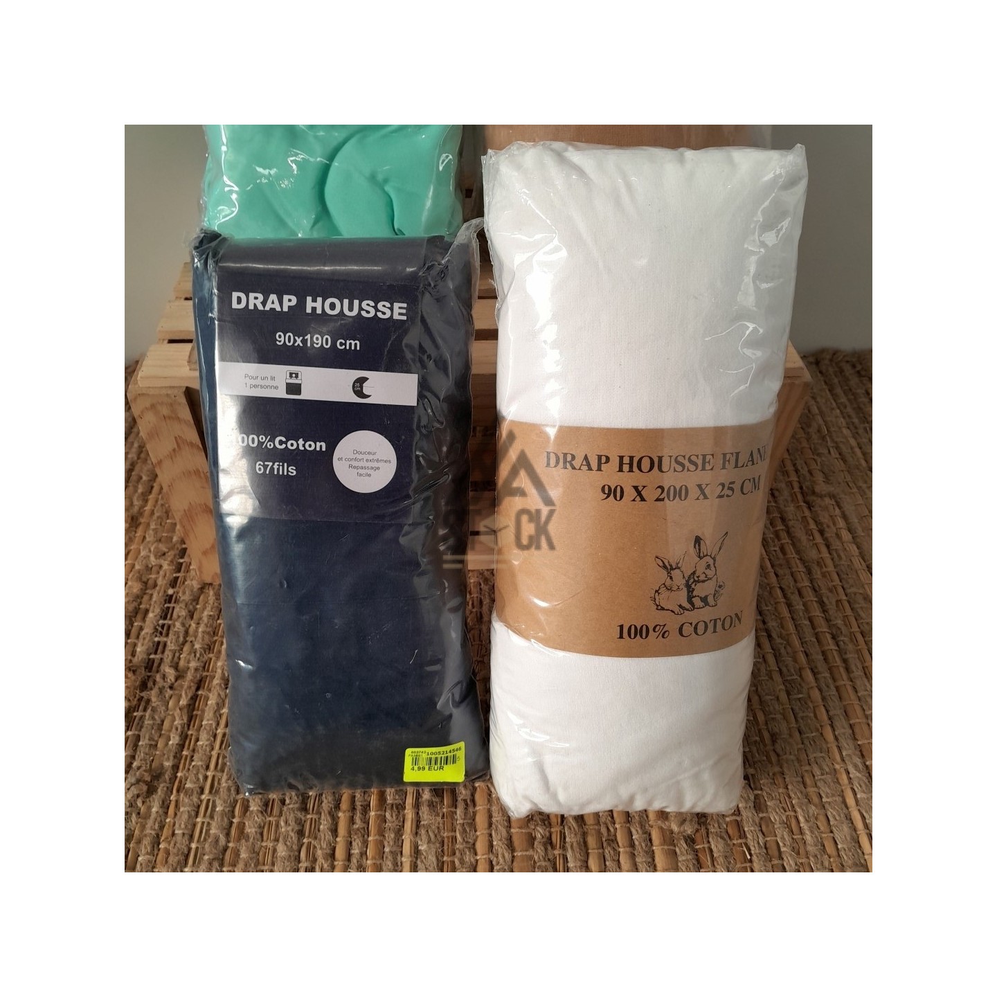 Drap housse - 25 pièces