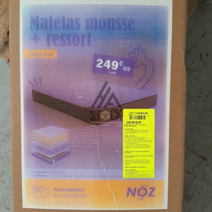 Matelas 180x200cm - 1 pièces