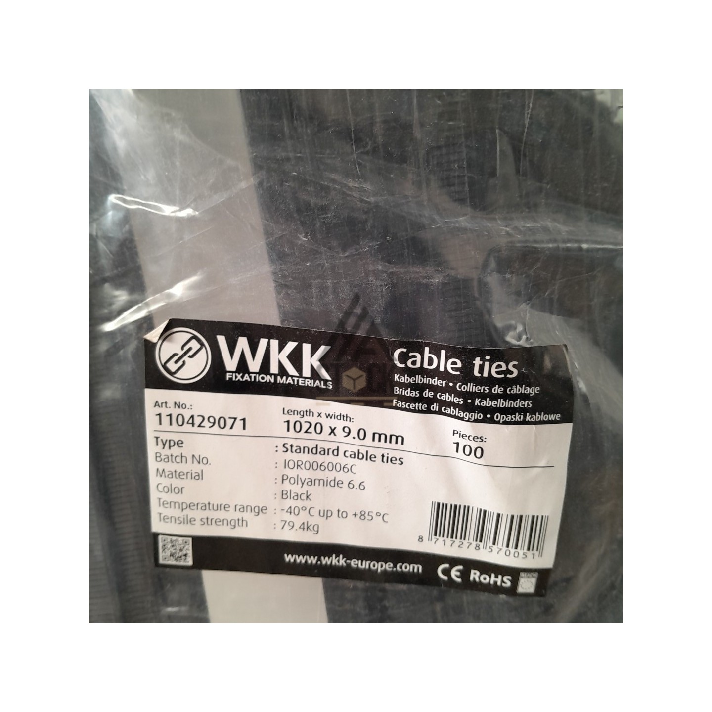 Colliers de câblage - 10 paquets